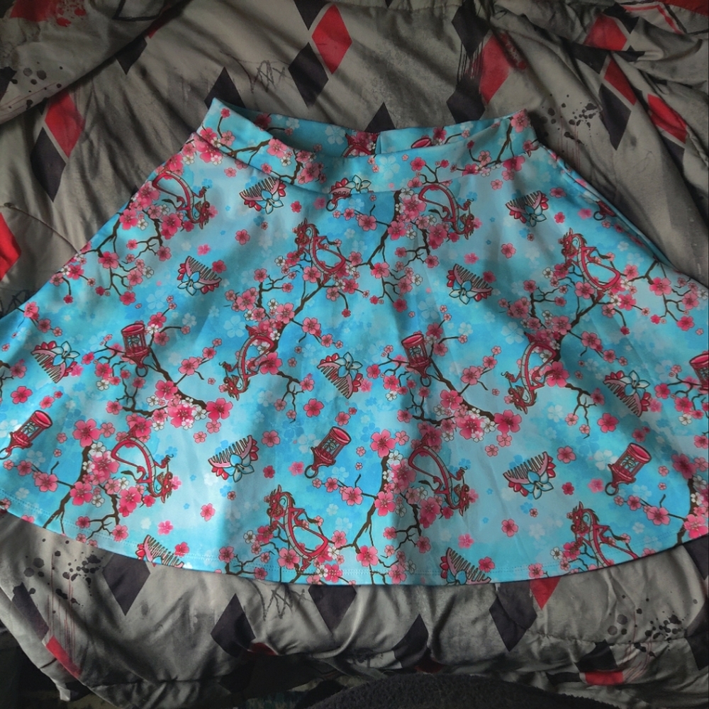 Disney Mulan Cherry Blossom Skater Skirt Plus Size